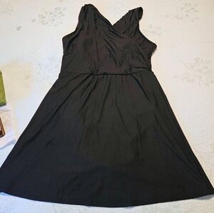 Lands' End Black Swimdress Size 14